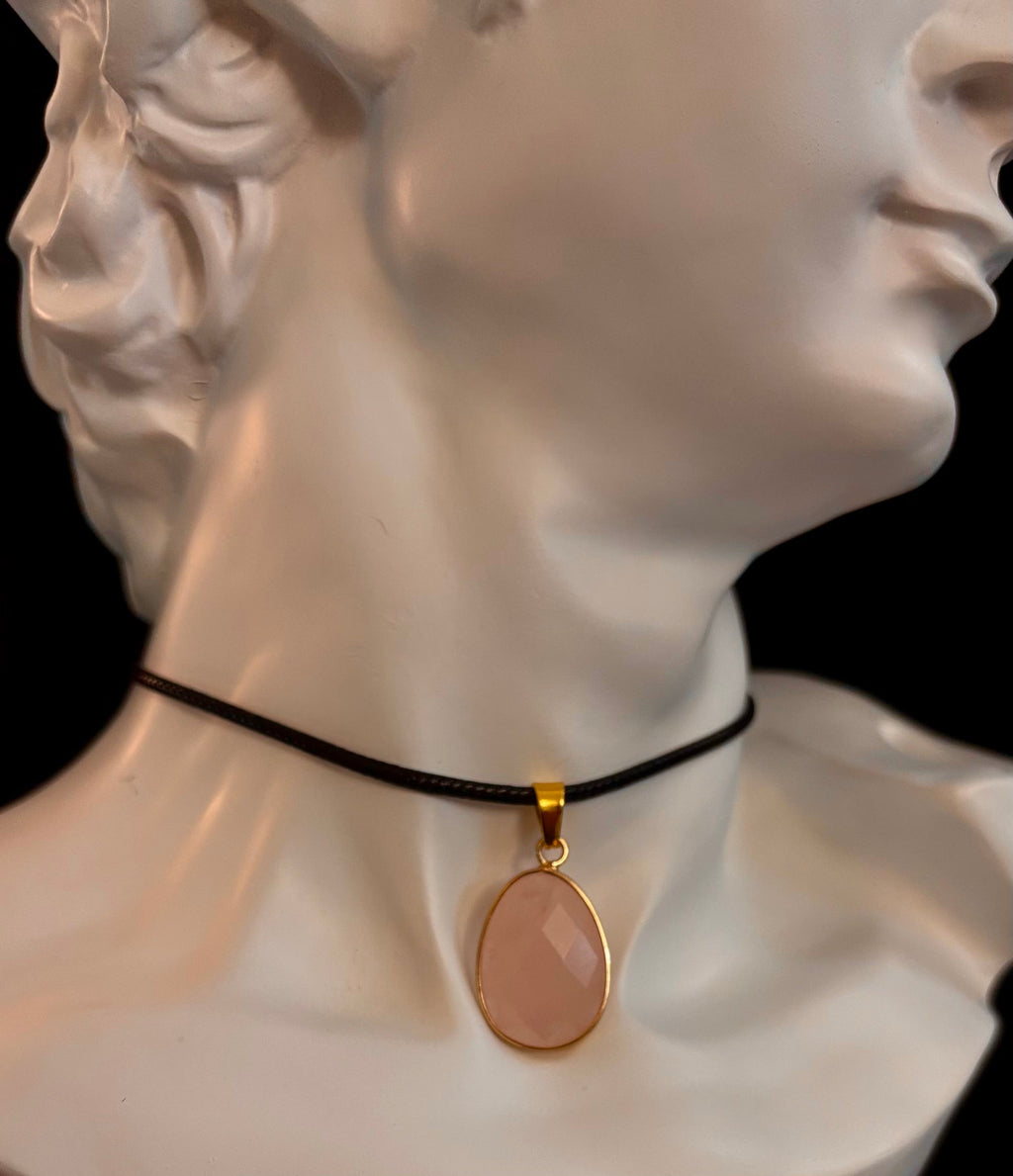 Crystal Drop Necklace – 1 inch Teardrop Pendant (Made in Australia)