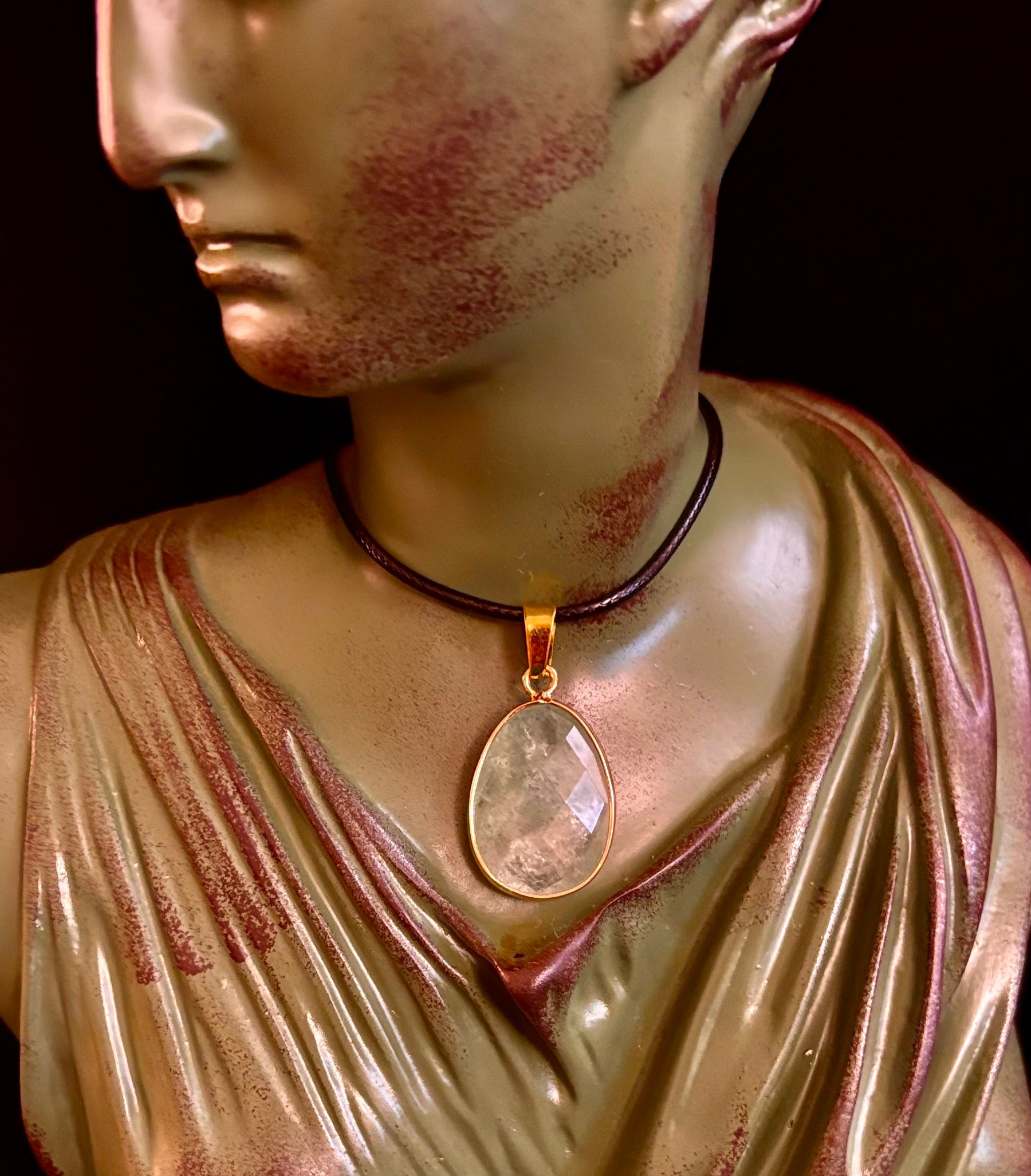 Crystal Drop Necklace – 1 inch Teardrop Pendant (Made in Australia)