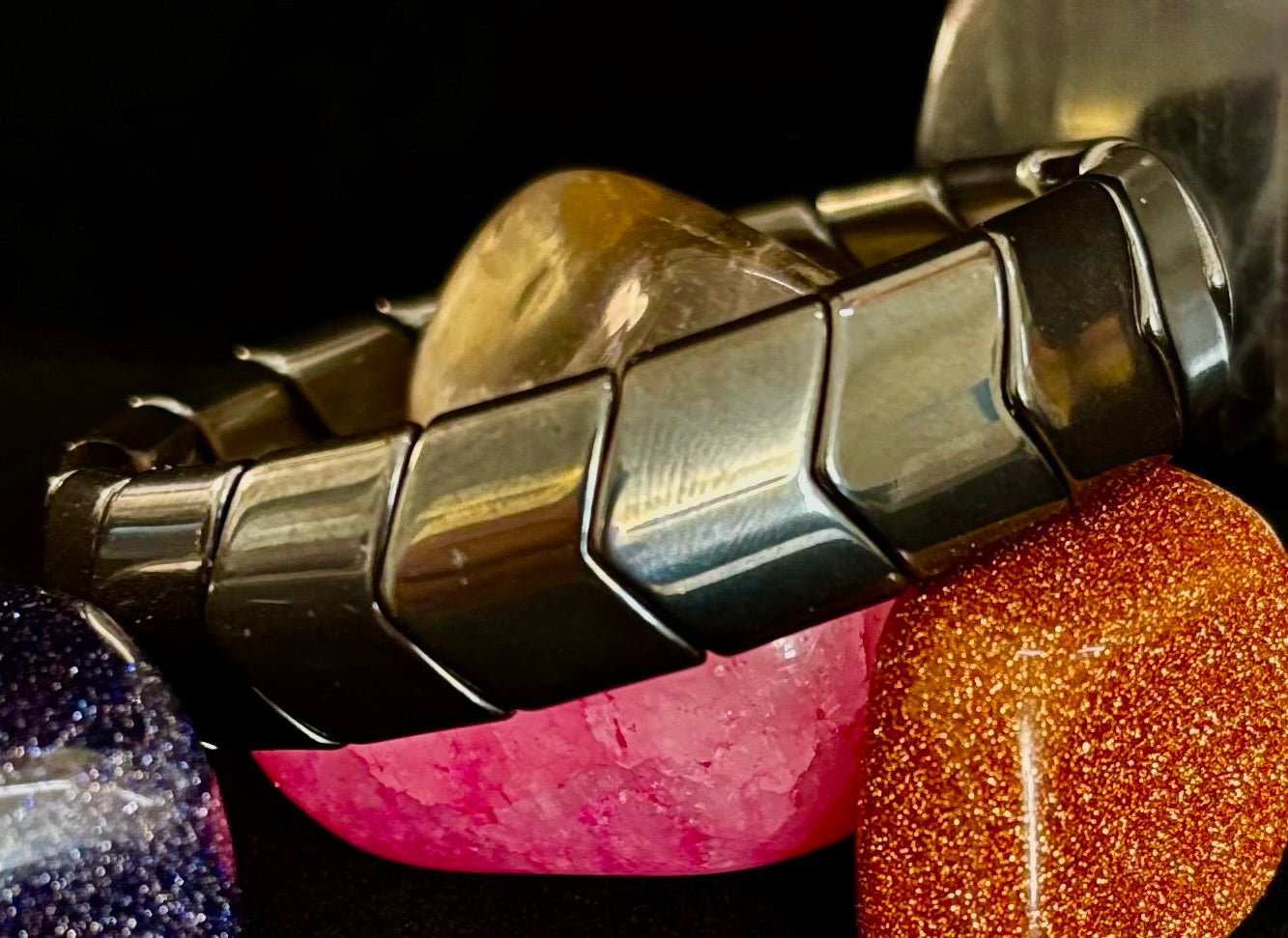 Grounded Strength Hematite Bracelet – Balance • Protection • Confidence (Medium–Large Wrists)