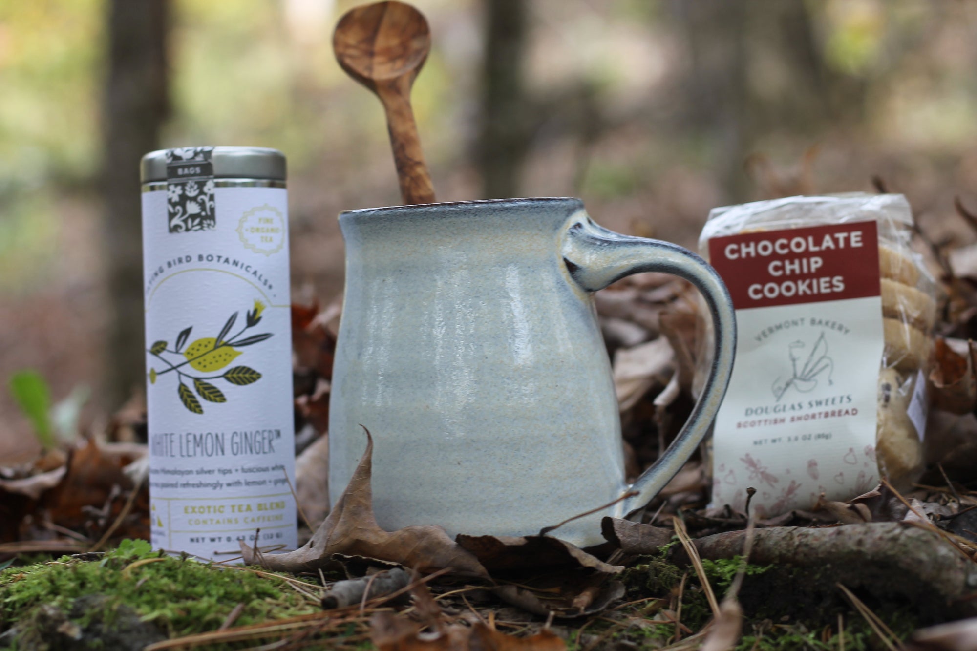 Vermont Gift Set, Vermont Pottery, Tea Time Set, Hygge Self care Set, Vermont Gift Basket, Tea and Pottery