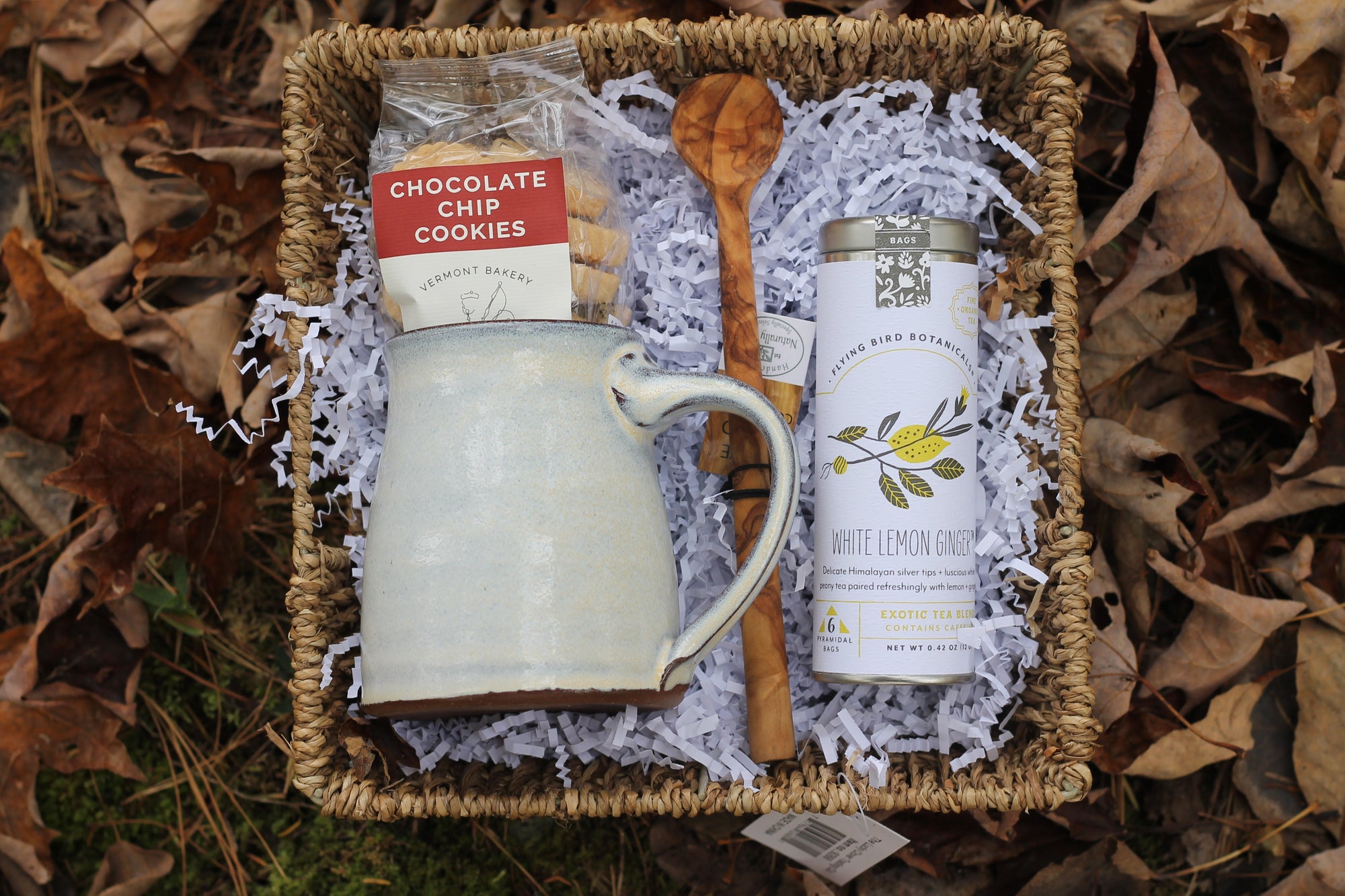 Vermont Gift Set, Vermont Pottery, Tea Time Set, Hygge Self care Set, Vermont Gift Basket, Tea and Pottery