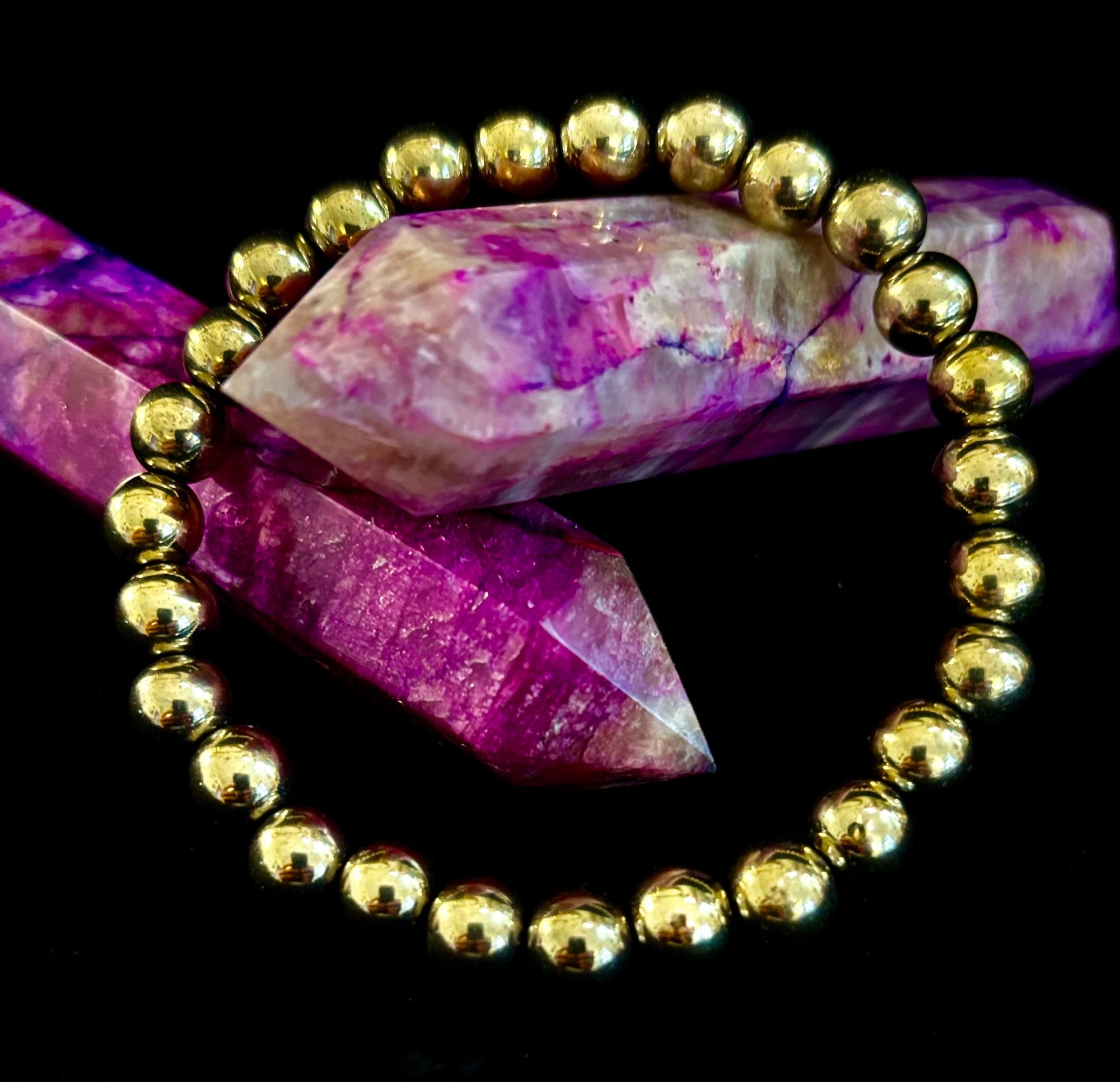 Golden Hematite Healing Bracelet – Strength • Confidence • Balance (8mm or 10mm, Medium Wrists)