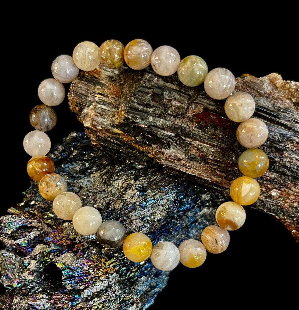 Bamboo Jasper Energy Bead Bracelet – Strength • Grounding • Stability (8mm, Large Wrists)