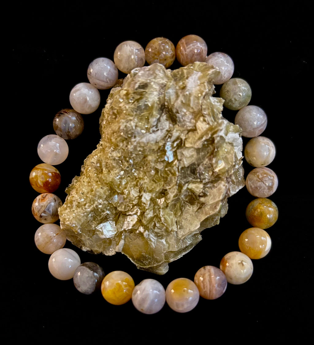 Bamboo Jasper Energy Bead Bracelet – Strength • Grounding • Stability (8mm, Large Wrists)