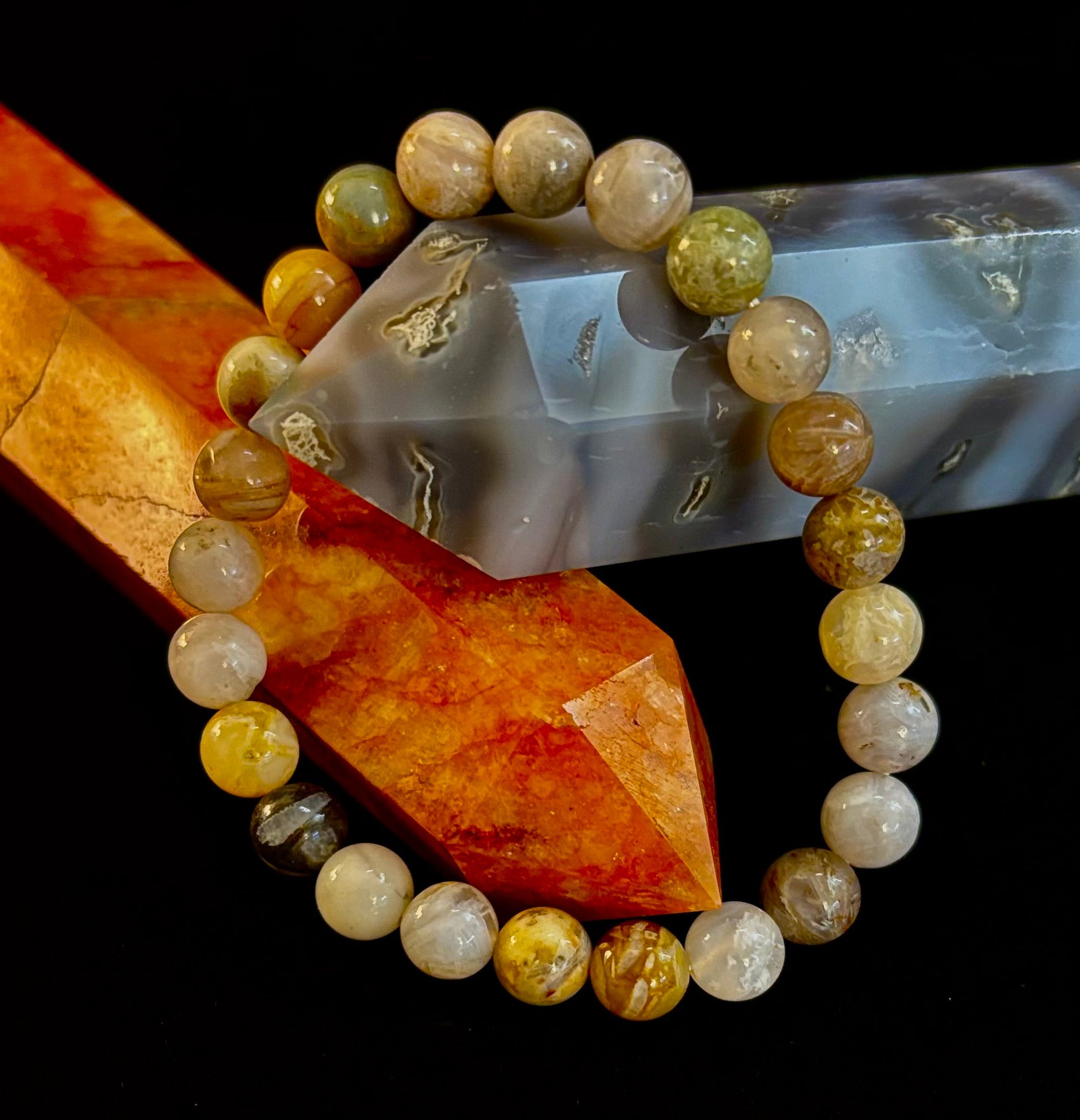 Bamboo Jasper Energy Bead Bracelet – Strength • Grounding • Stability (8mm, Large Wrists)