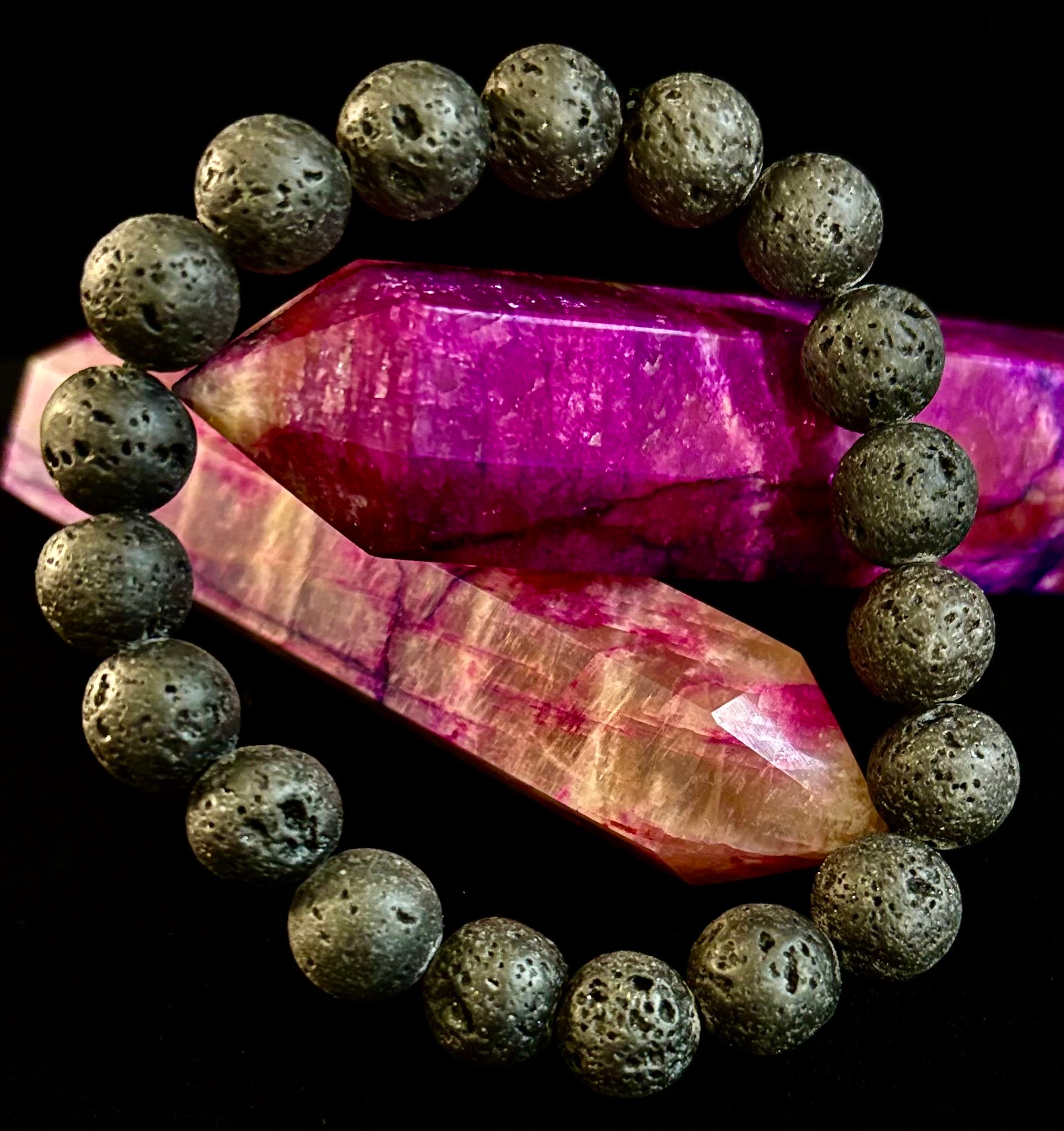 Grounded Energy Lava Rock Bracelet – Strength • Stability • Protection (10mm, Small Wrists)