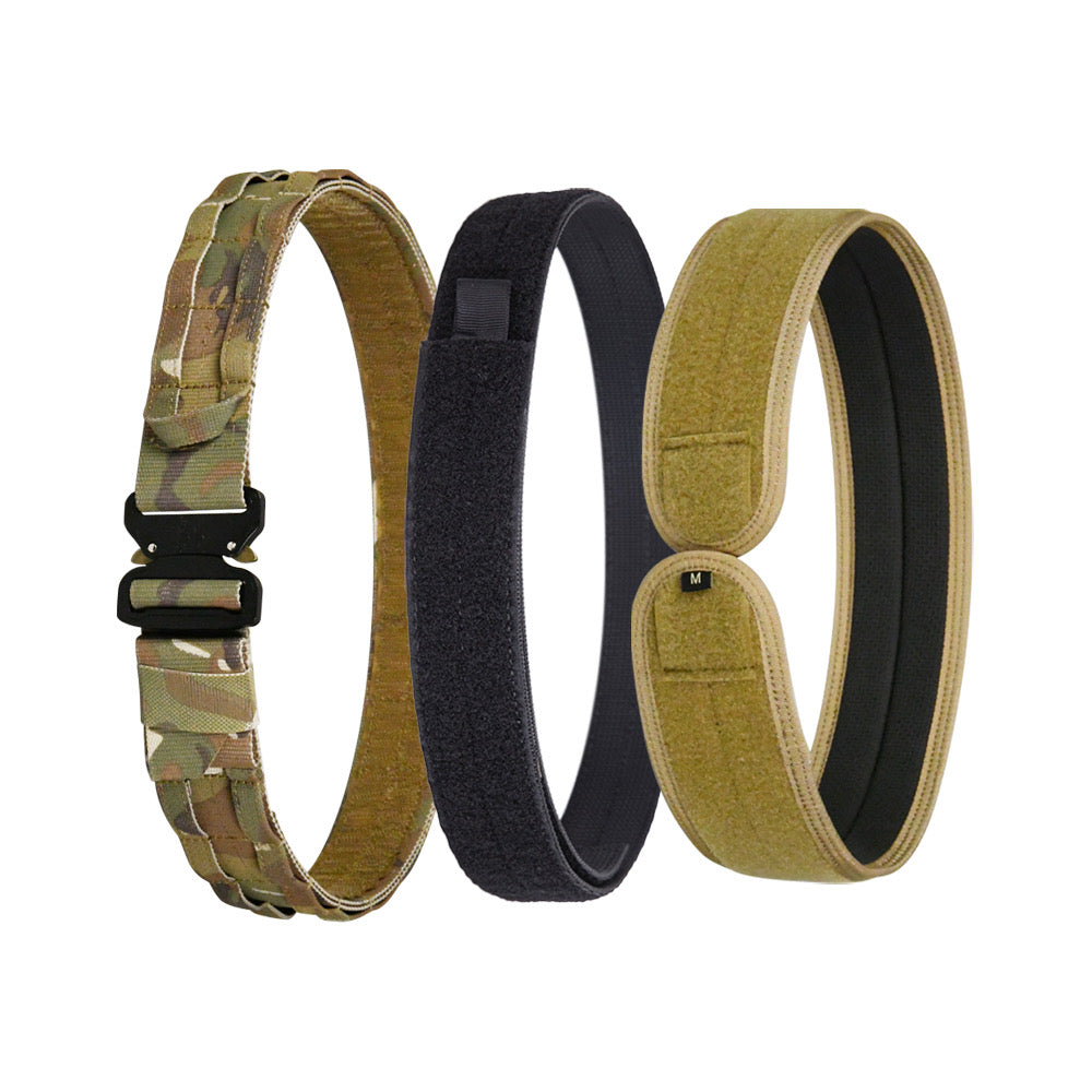 MUCTAC Tactical Belt Multicam MOLLE 1.75" w/ 2 Inner Belts, Anti-Slip