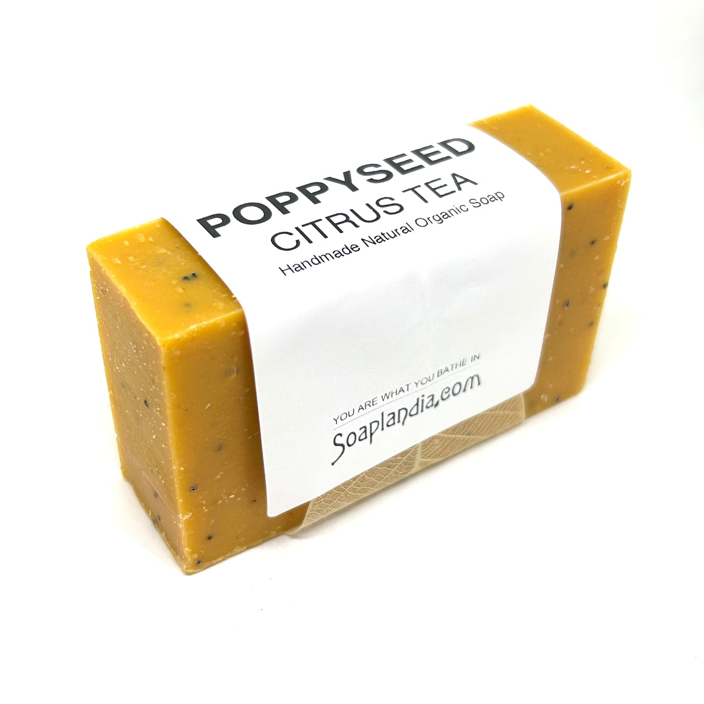 Soaplandia Soap Store Citrus Poppyseed Bar Soap, Organic