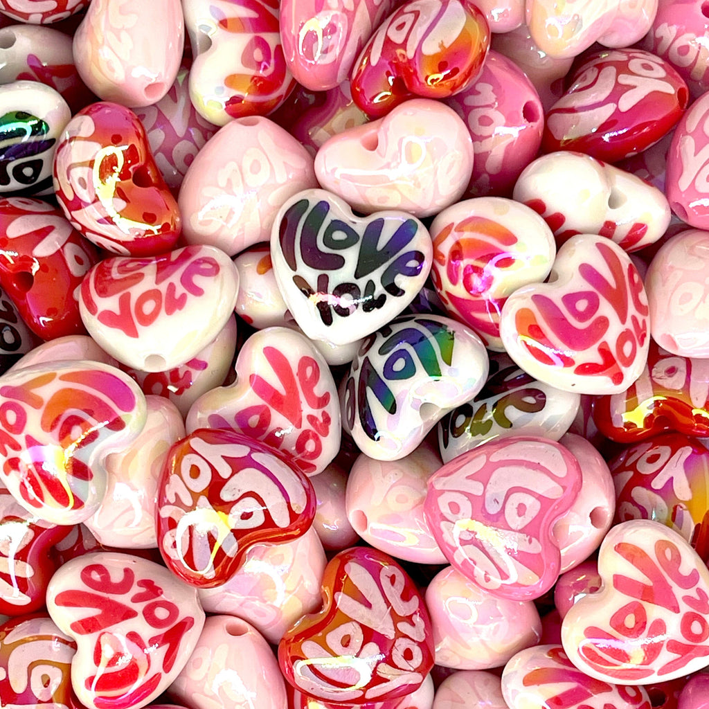 iHeart You Acrylic Beads