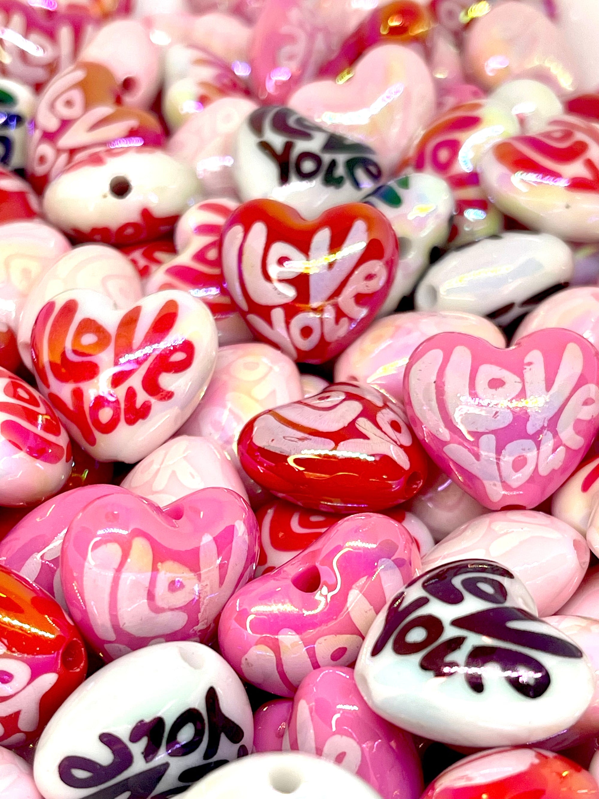 iHeart You Acrylic Beads