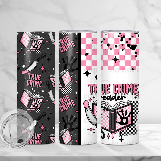 True Crime Reader 20 oz Skinny Tumbler