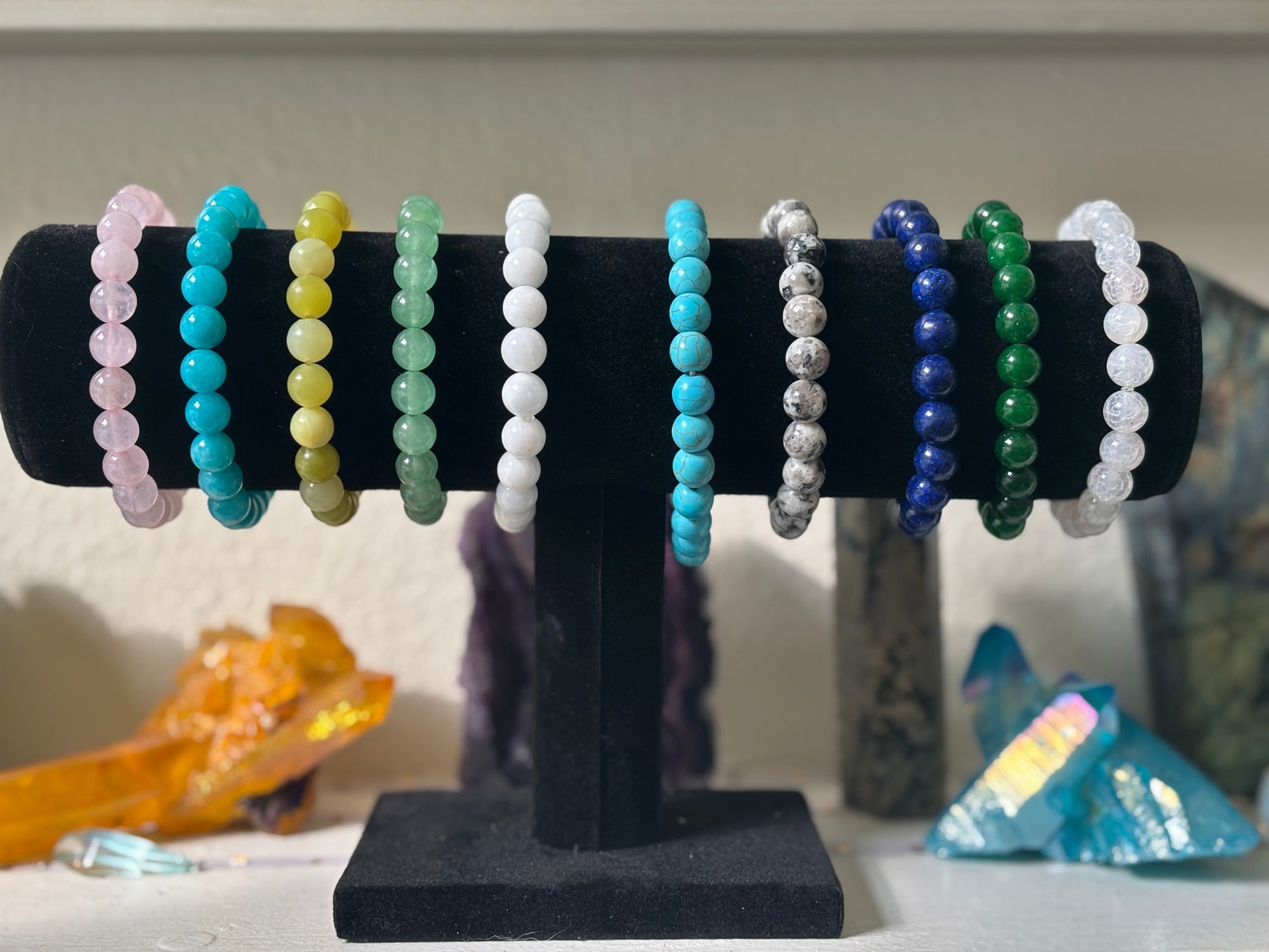 Simple Style Stackable Beaded Bracelets – Minimalist Solid Color Fashionista Jewelry (Various Colors)