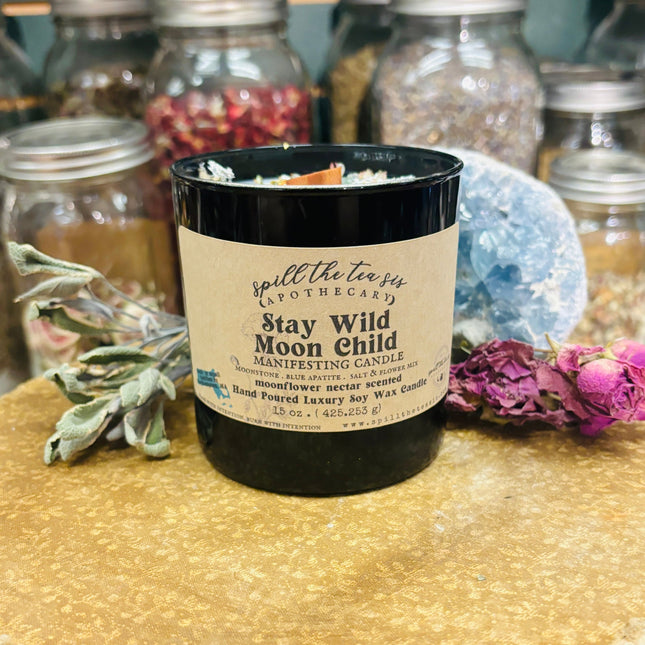 Stay Wild Moon Child Lunar Intention Candle | Moon Magic Soy Candle