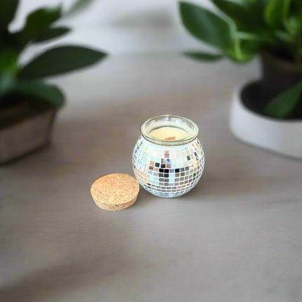 Silver Lining Disco Ball Candle