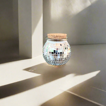 Silver Lining Disco Ball Candle