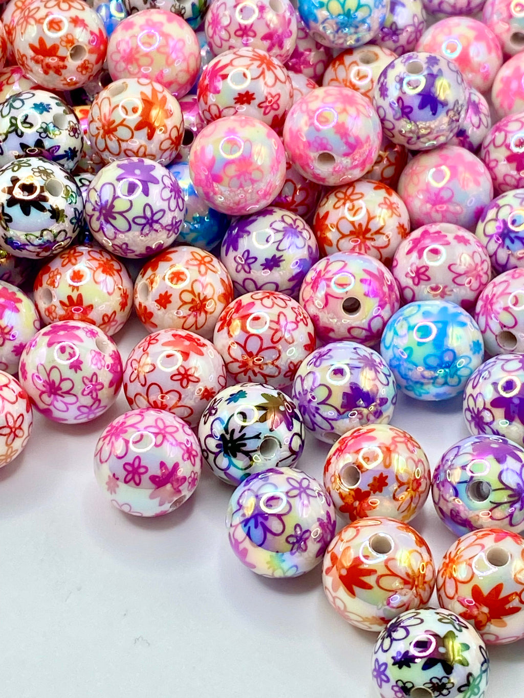 Happiness Blooms from Within Acrylic Beads