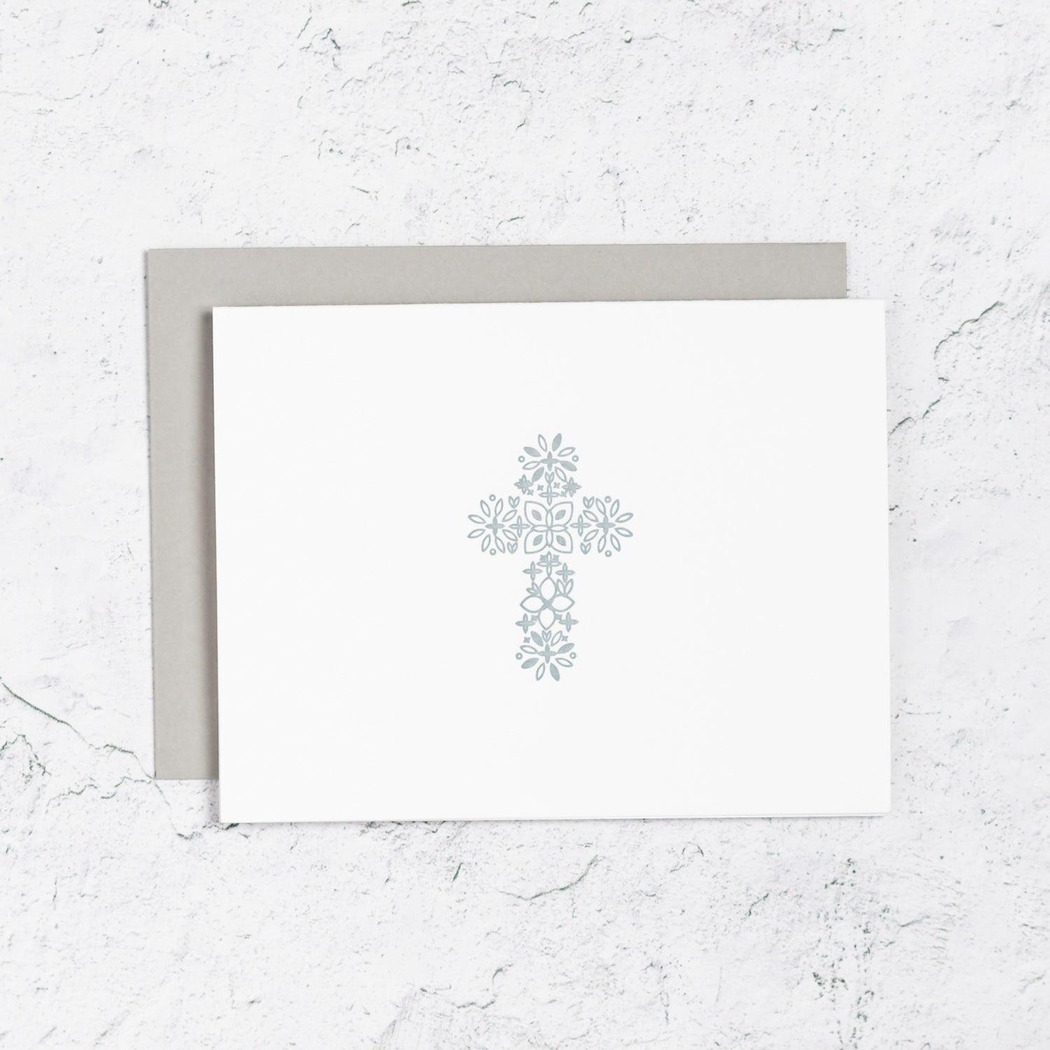 Floral Cross Icon Notecards Box Set of 10