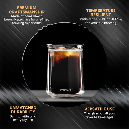 Double Wall Coffee Tasting Glass - 350mL/12oz (set of 2)