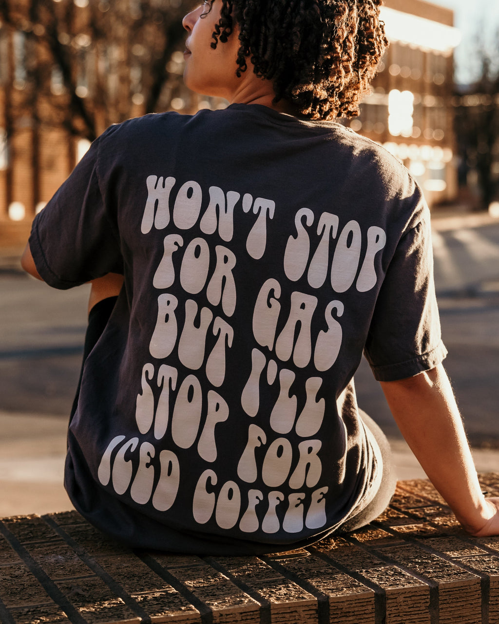 Won't stop for gas graphic tee