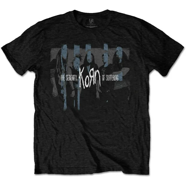 Korn Band Photo Mens T-shirt- The Serenity of Suffering