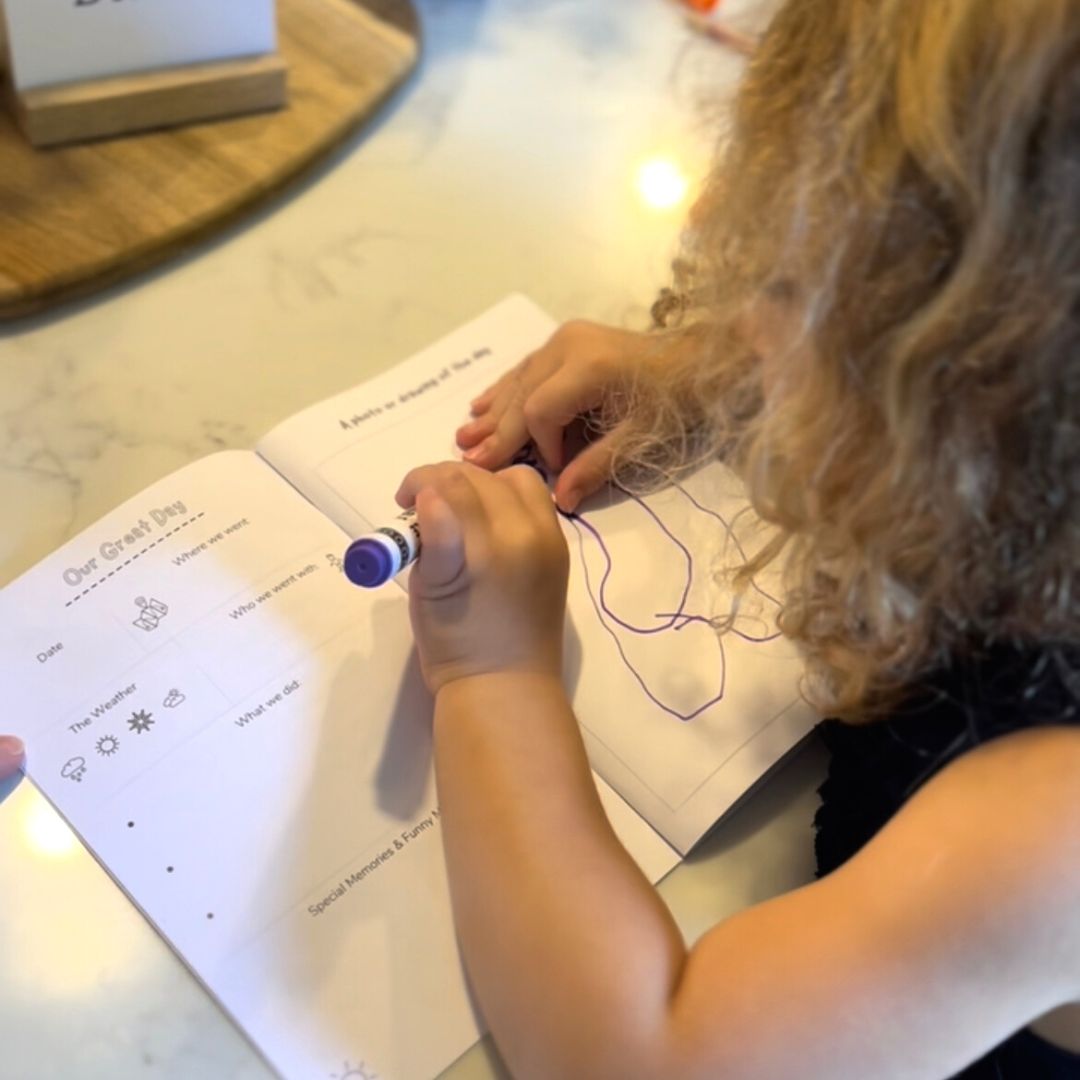 BUNDLE - Kids Great Day Blue Waves Journal + Color Together Markers