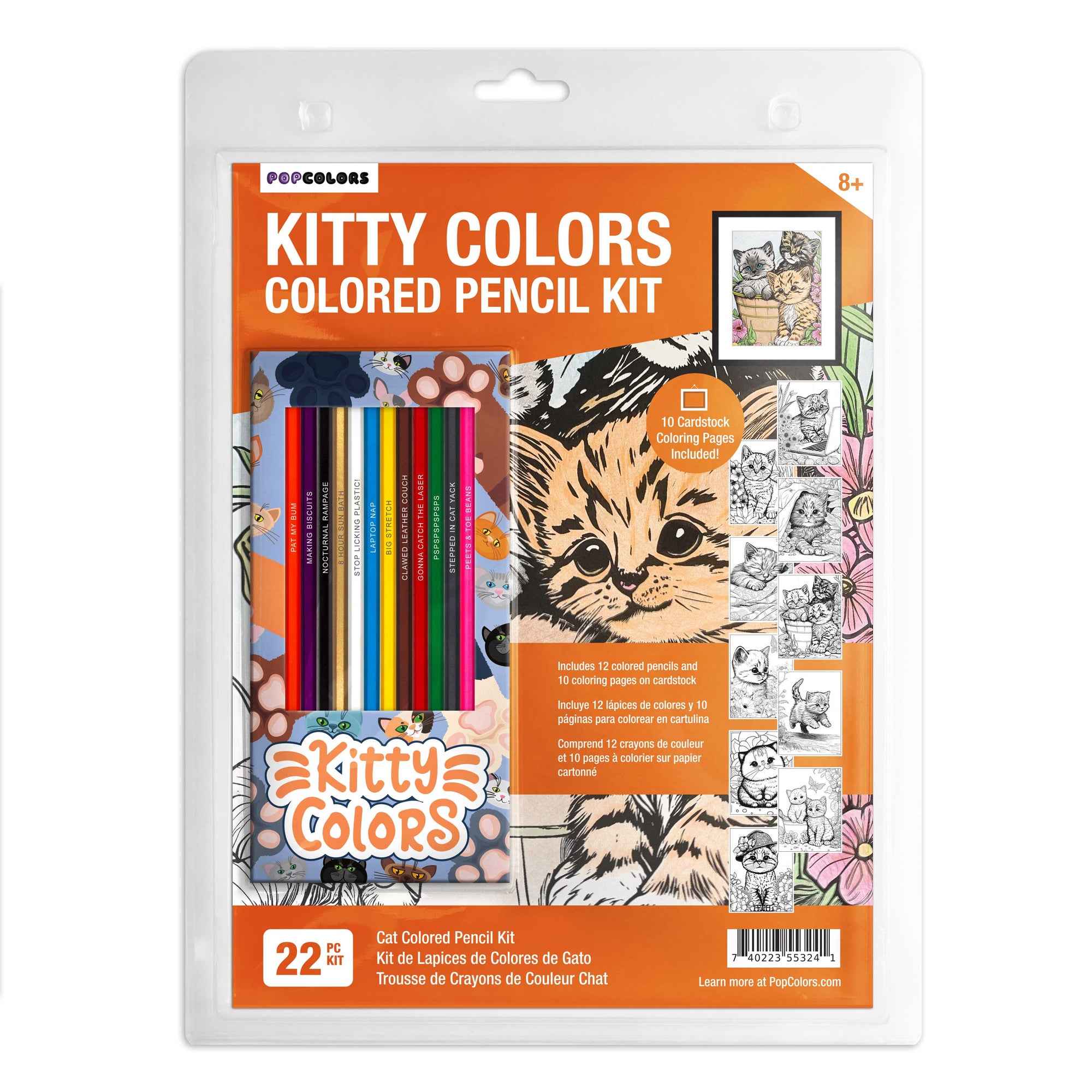 Kitty Colors Colored Pencils & Coloring Pages