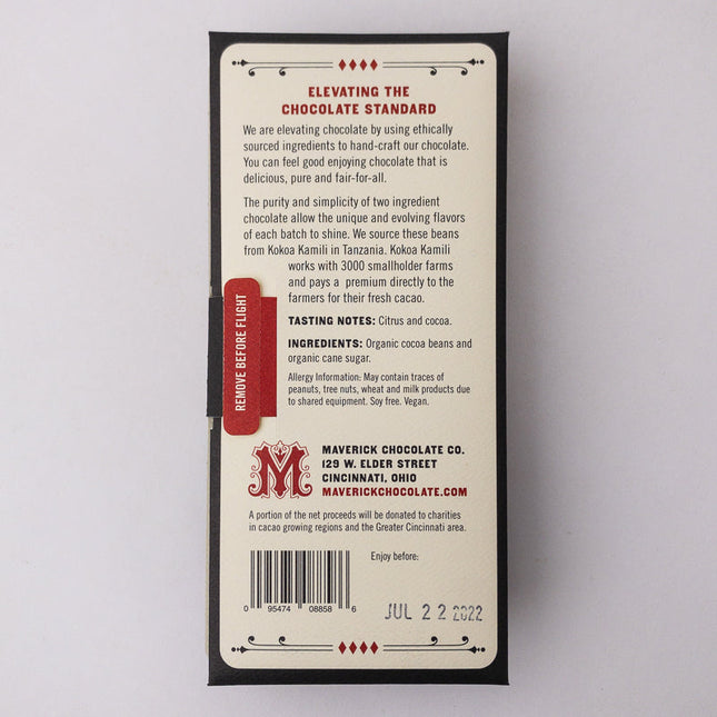 80% Tanzania Dark Chocolate