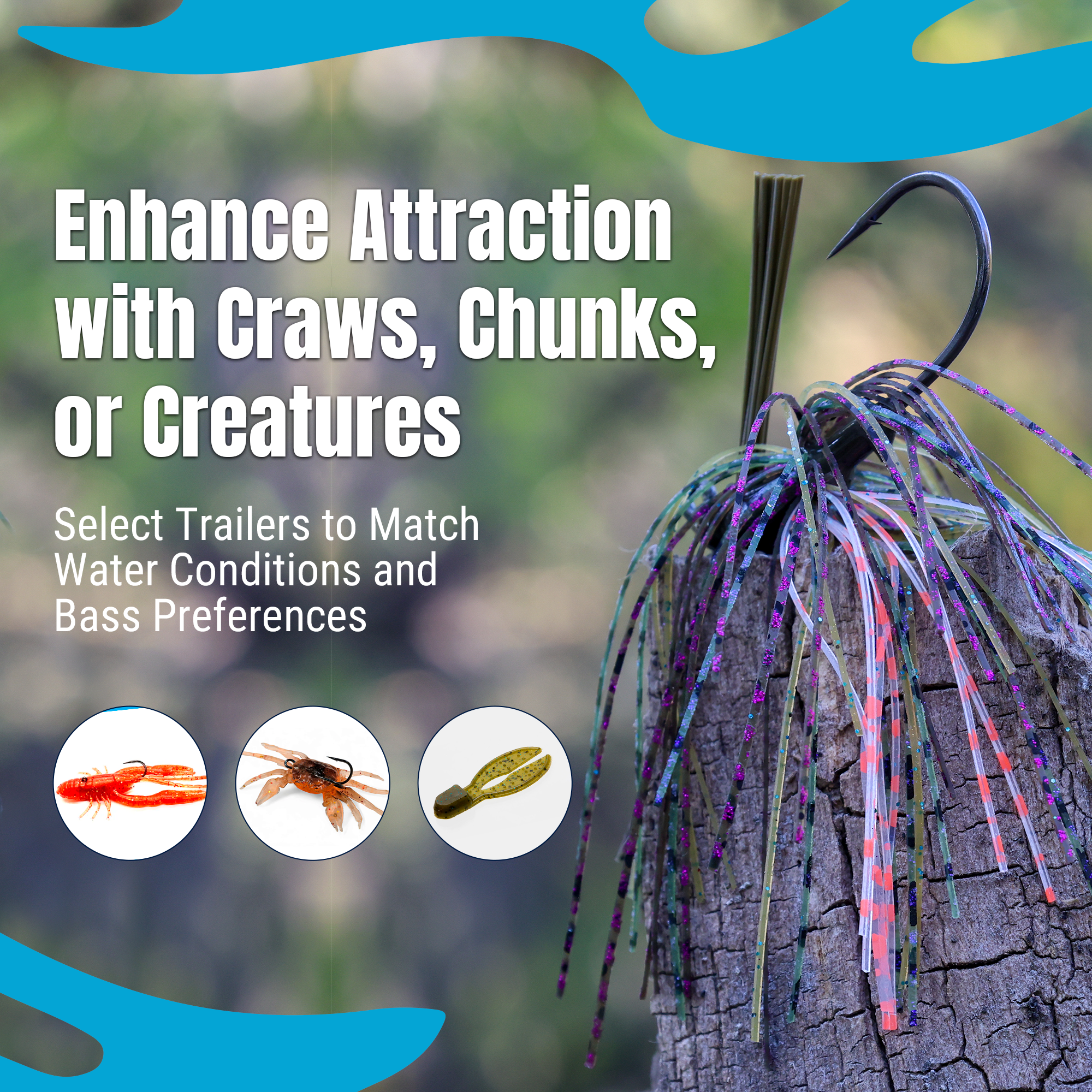 Reaction Tackle Lead Flipping Jigs- 3-PACK - New