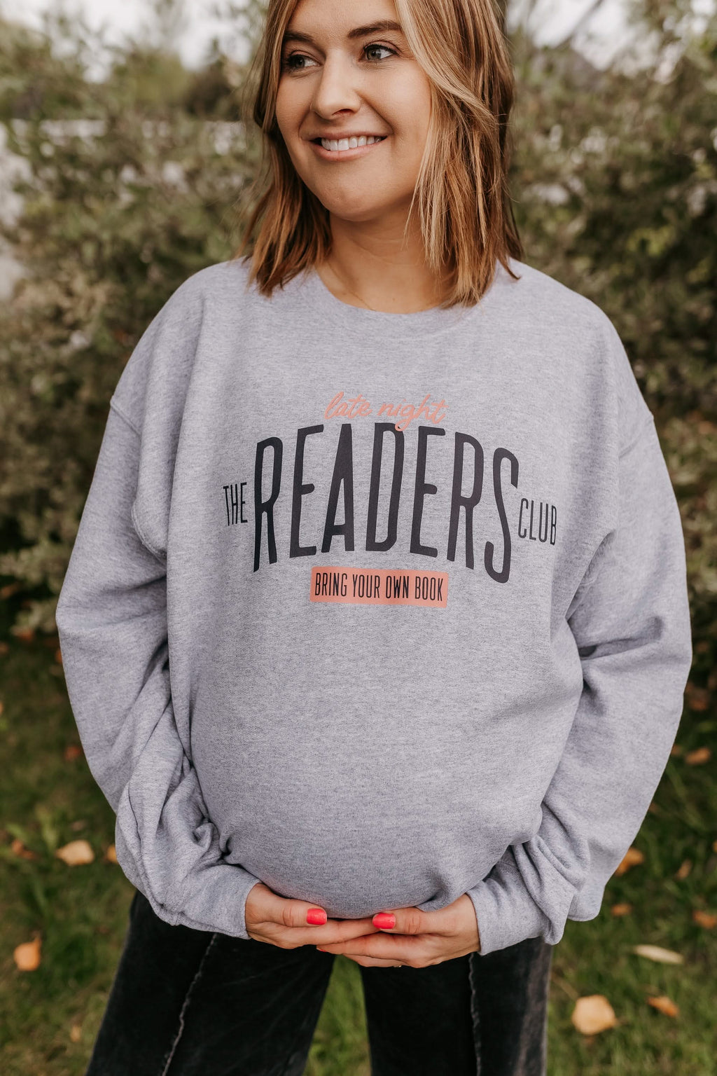 The Late Night Readers Club BYOB - Gray Basic Fleece