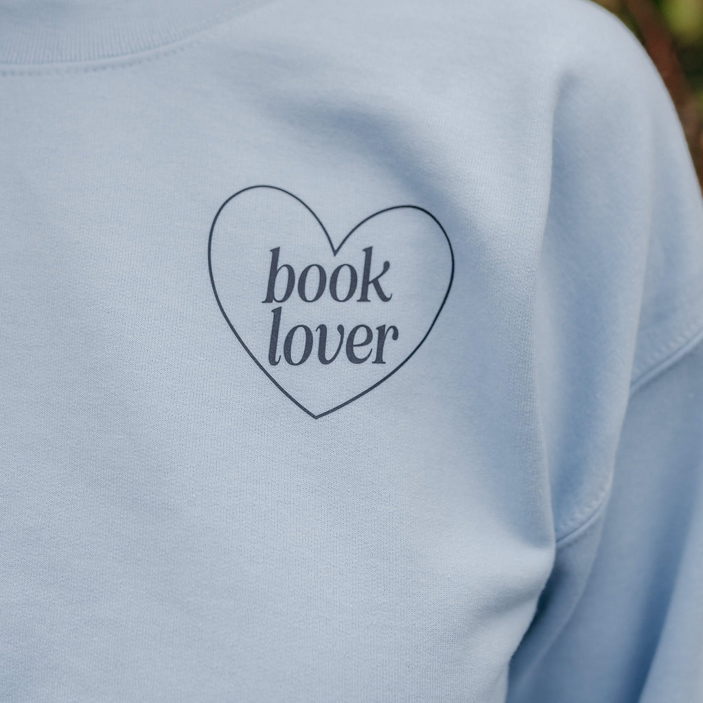 Book Lover. What Are You Reading? - Light Blue w/ Navy - Basic Fleece