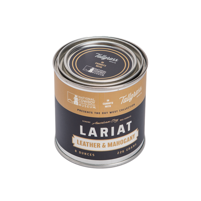 Lariat: Leather + Mahogany Soy Wax Candle