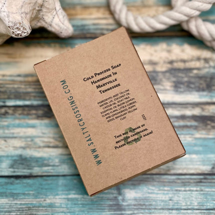 Lemon Poppy Scrub Soap Bar with Tallow & Goat Milk