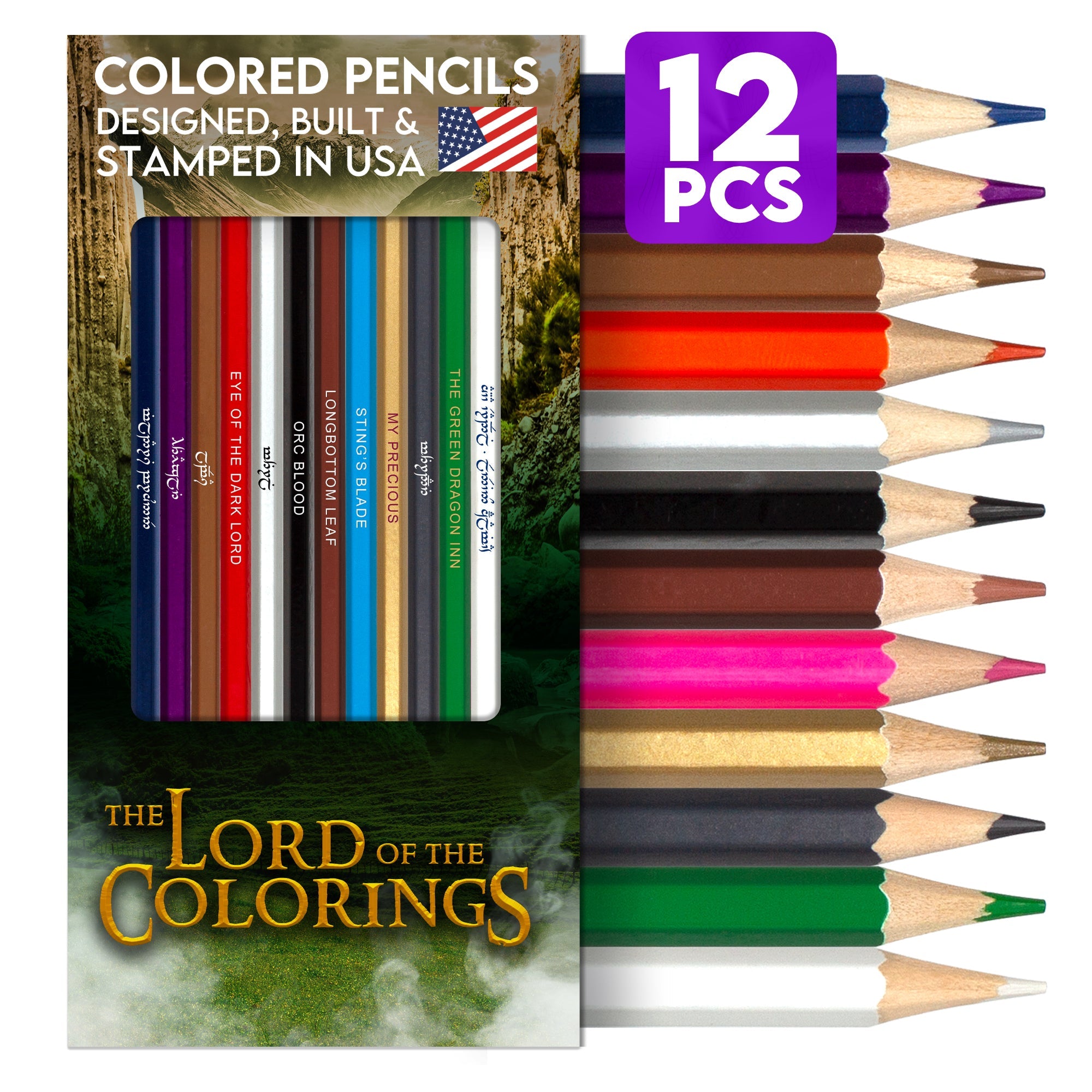 Lord of the Colorings Colored Pencil Set for Fans of Lord of the Rings (Delivered by Thanksgiving 2025)