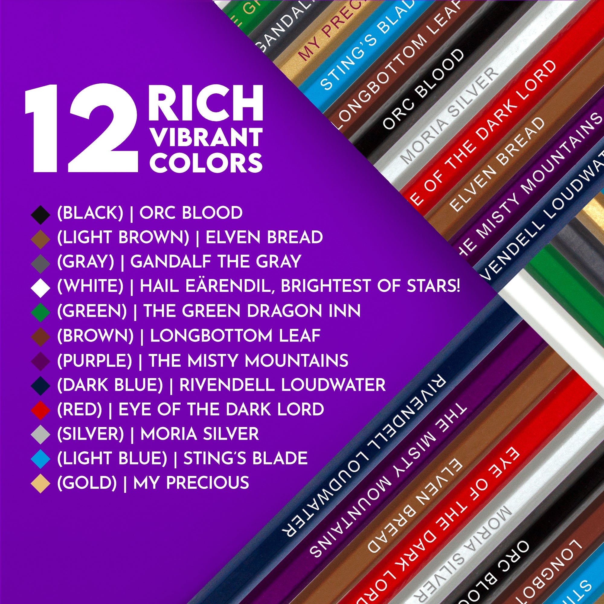 Lord of the Colorings Colored Pencil Set for Fans of Lord of the Rings (Delivered by Thanksgiving 2025)