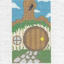Hobbit Hole Home Needlepoint Canvas – 2.25"x4", 18 Mesh by Misty Morrow