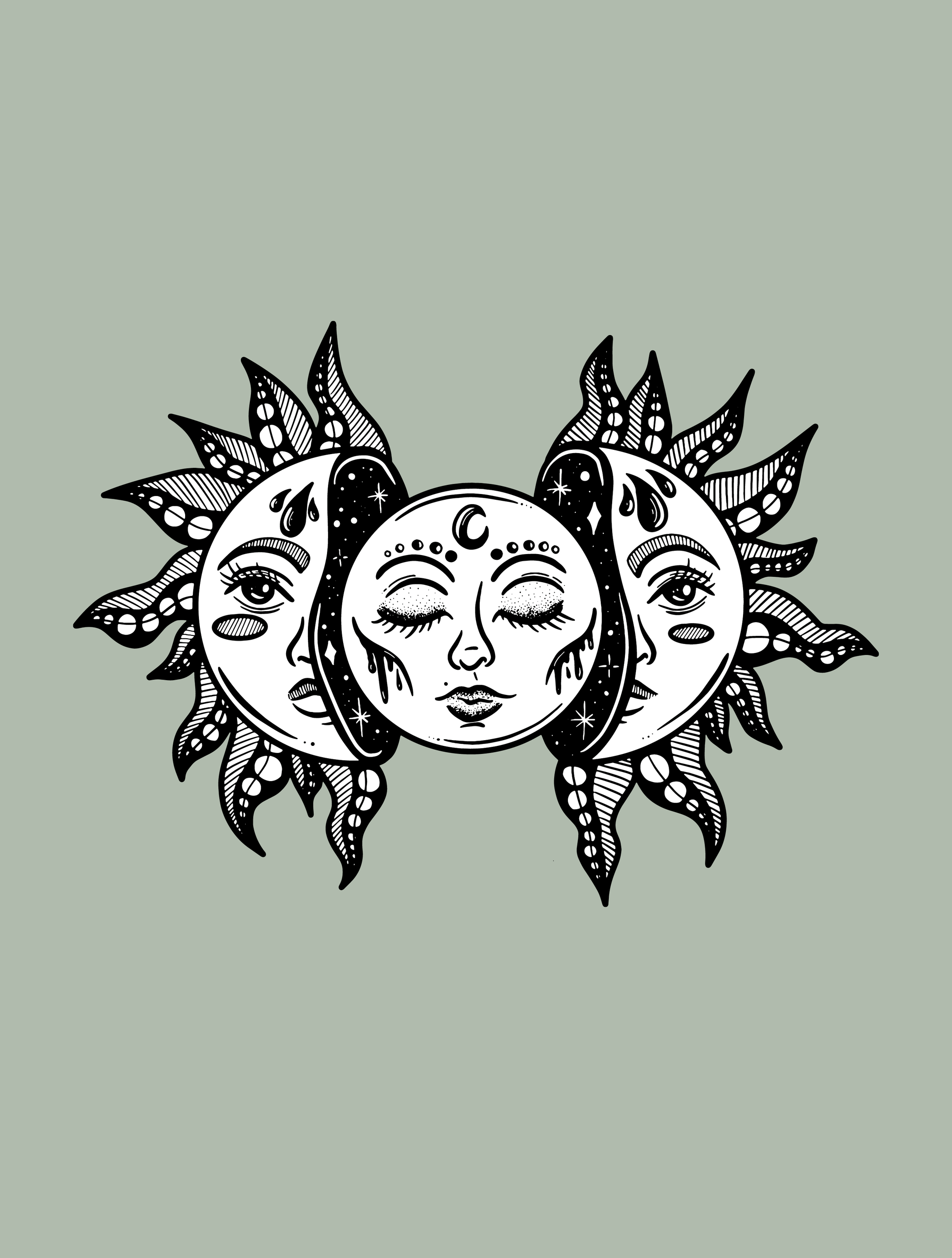 Sun and Moon · Cropped Hoodie