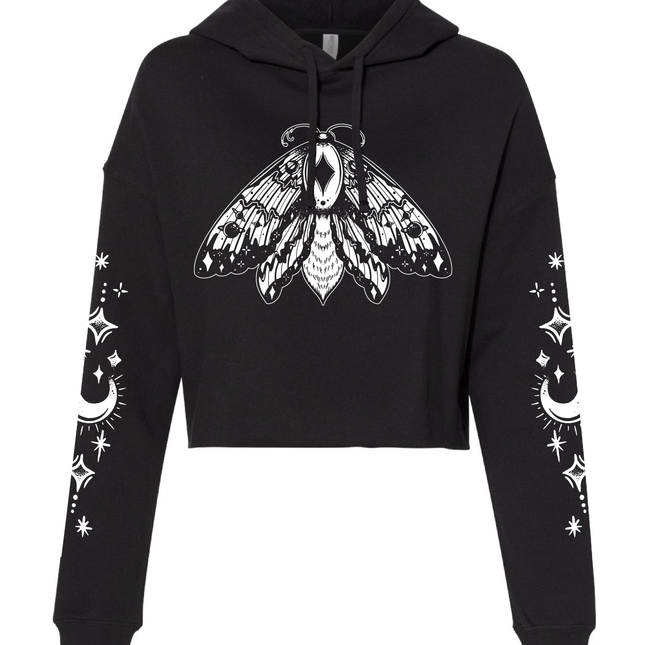 Witchy Moth · Cropped Hoodie