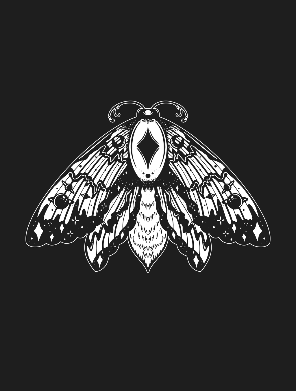 Witchy Moth · Cropped Hoodie