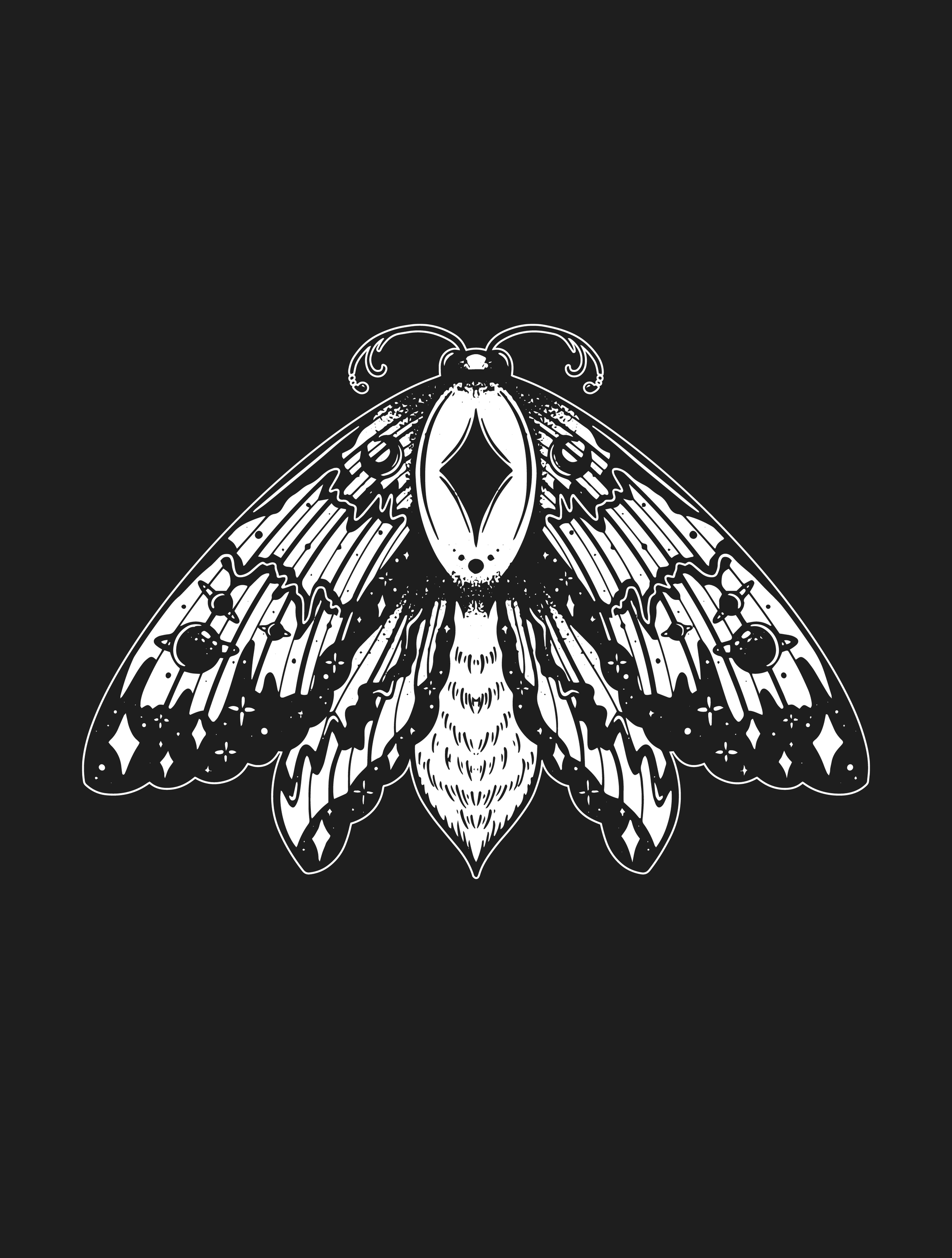 Witchy Moth · Cropped Hoodie