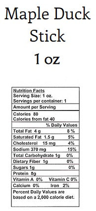 Duck Jerky Stick (Maple-Flavored)