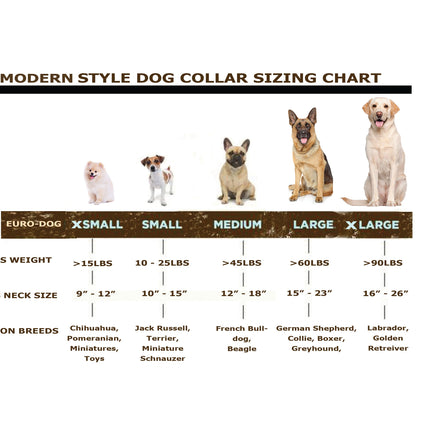 Modern Style Quick-Release Earth Brown Leather Dog Collar