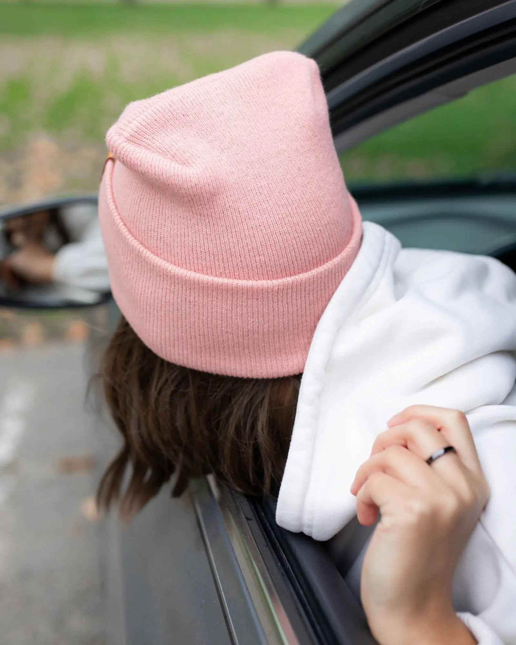 NEW HAAKWEAR H-Stitch Cuffed Beanie - Designed and Made in USA (Patented Design) - Pearl Pink