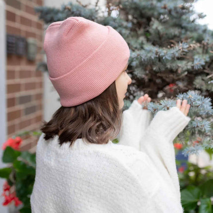 NEW HAAKWEAR H-Stitch Cuffed Beanie - Designed and Made in USA (Patented Design) - Pearl Pink