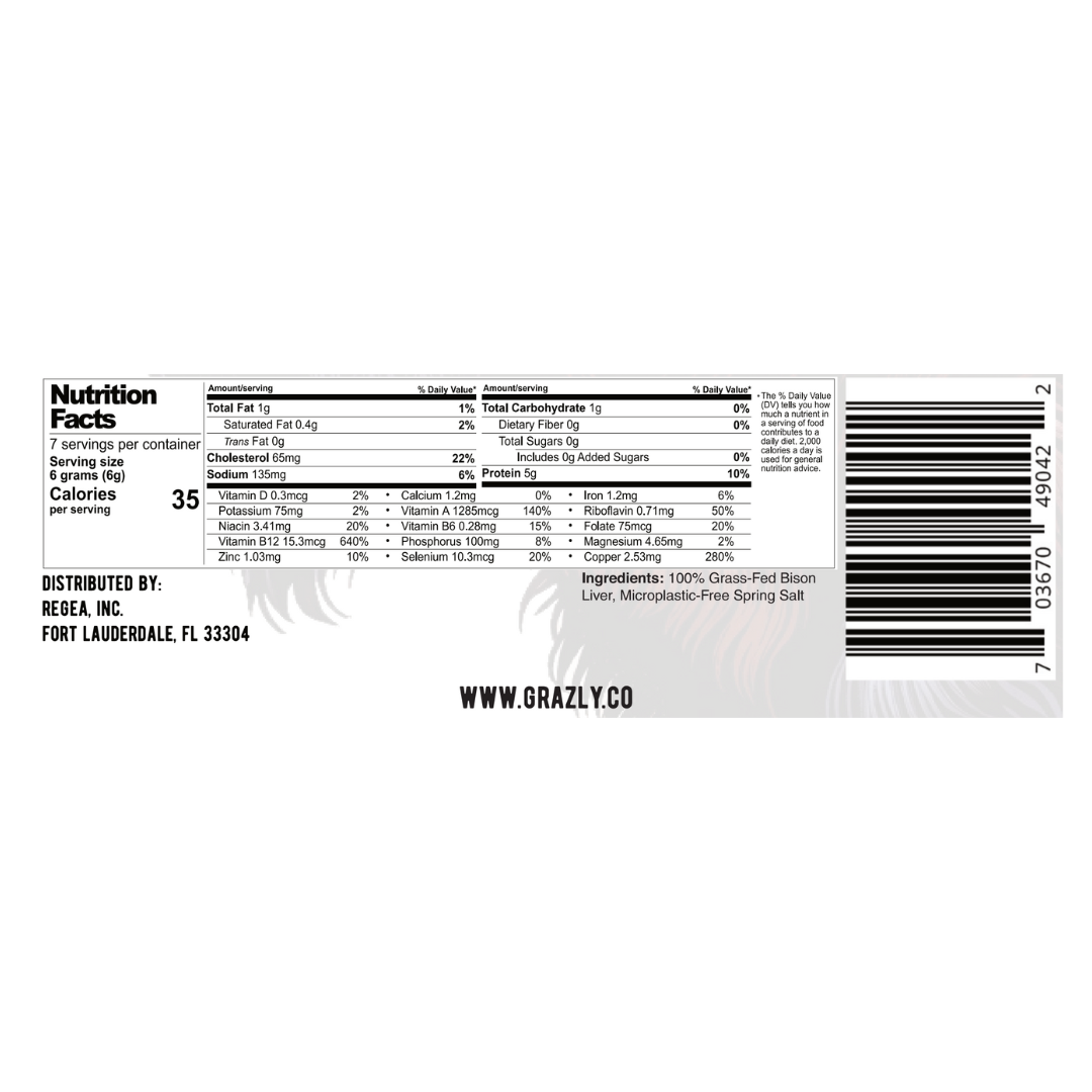 Bison Liver Crisps - 100% Grass-Fed/Finished