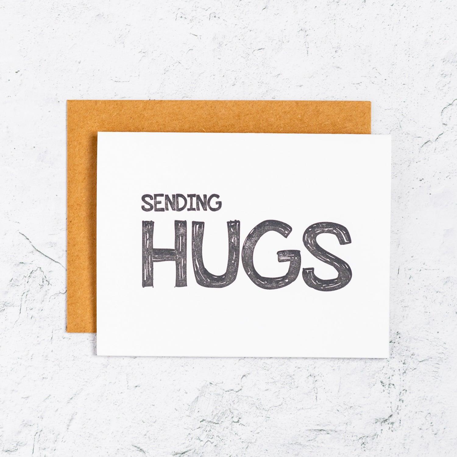 Sending Hugs Letterpress Card Box Set of 10