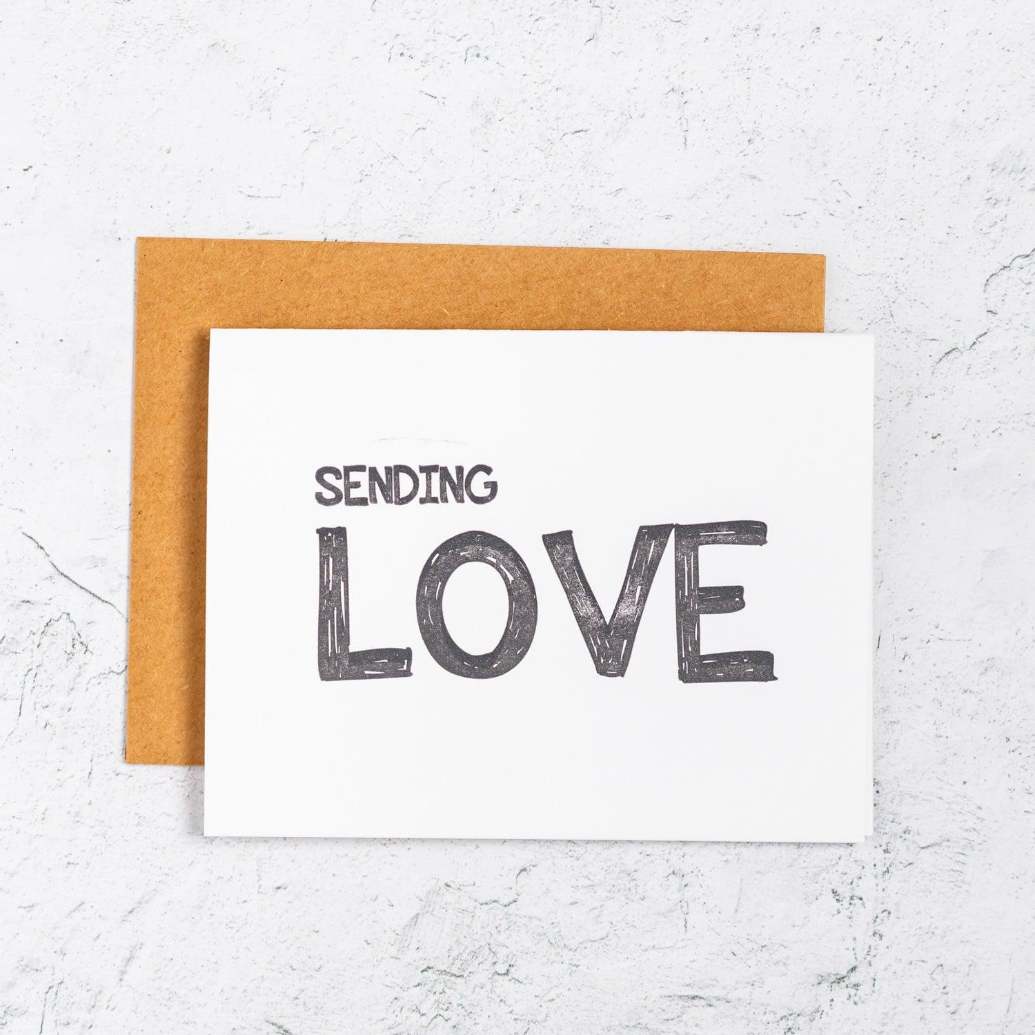 Sending Love Letterpress Card Box Set of 10