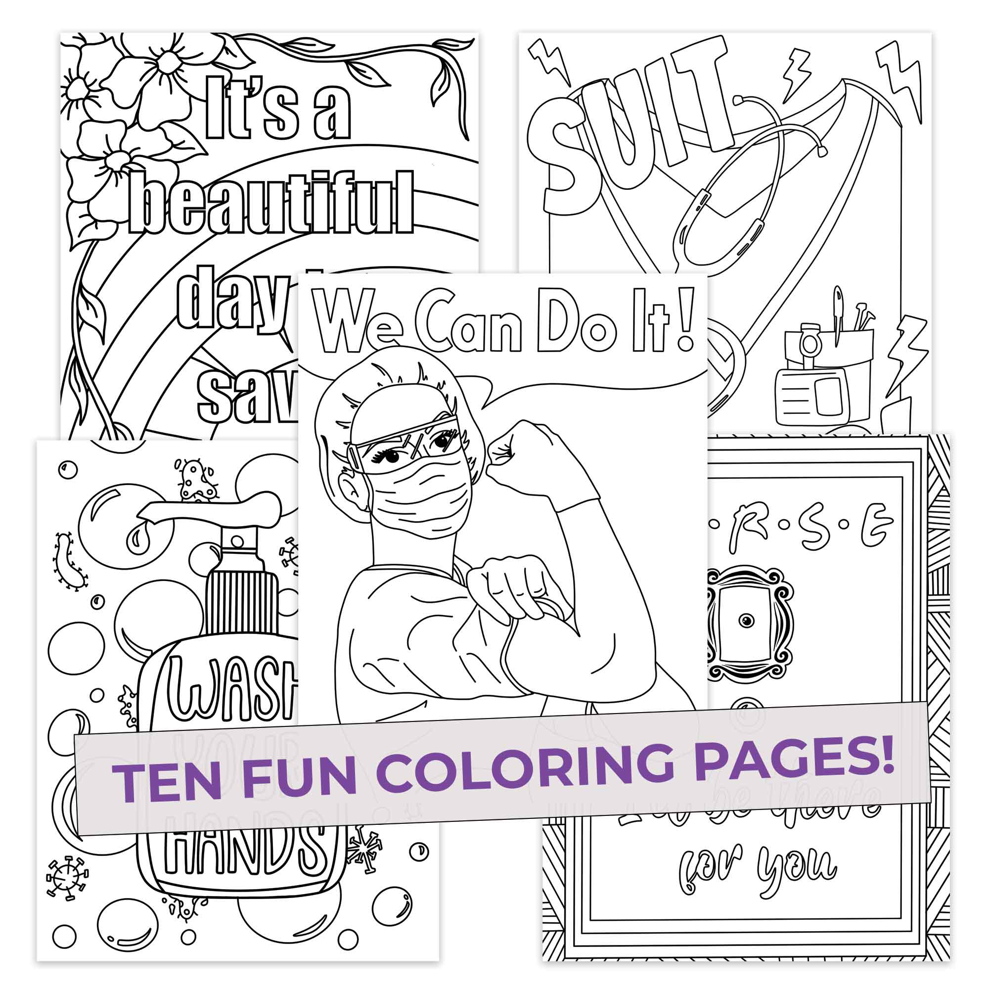 Nurse Colors Colored Pencils & Coloring Pages for Nurses