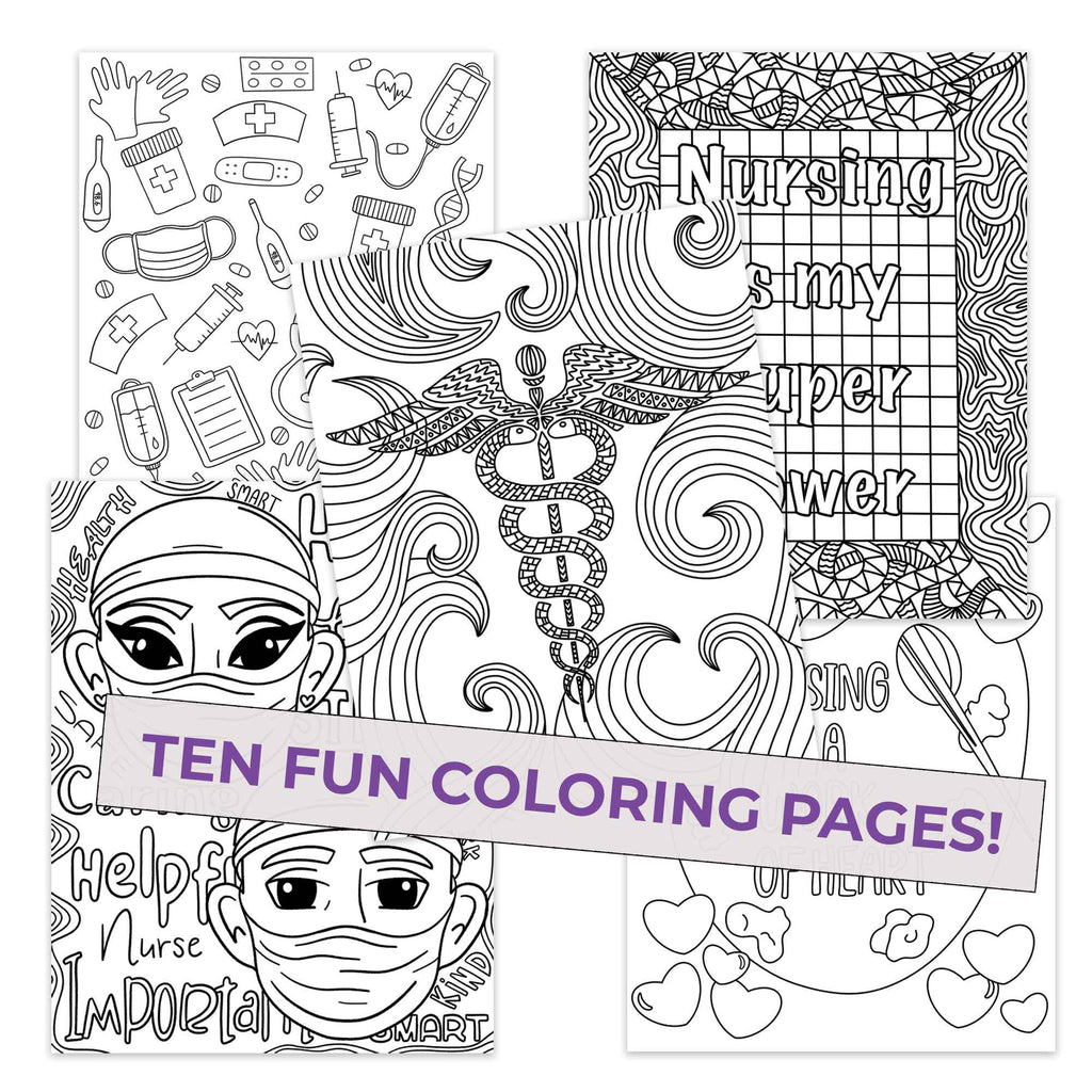 Nurse Colors Colored Pencils & Coloring Pages for Nurses