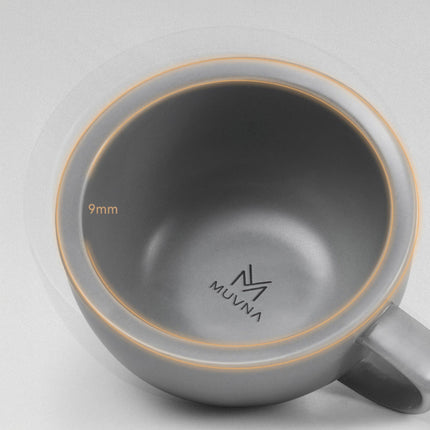 Embossed Ceramic Latte Cup 280ml