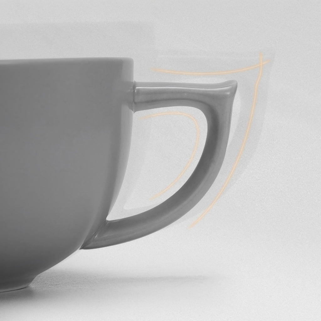 Embossed Ceramic Latte Cup 280ml